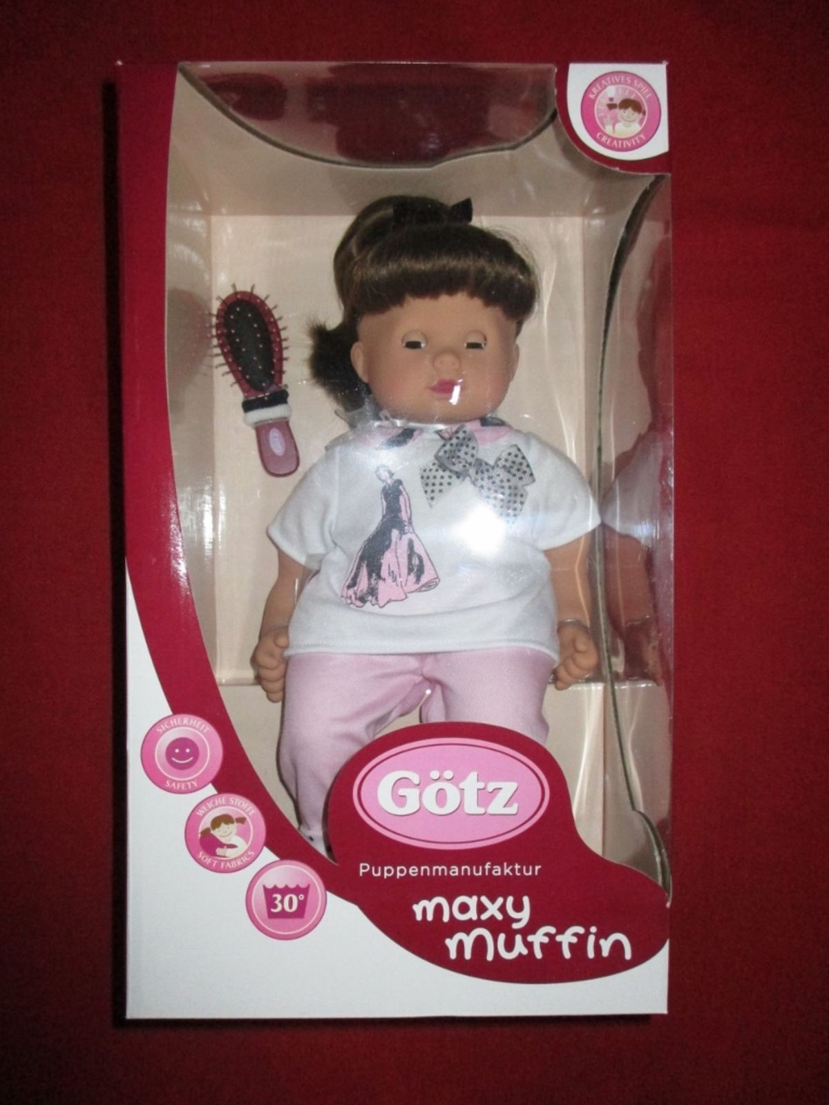 Мягконабивная кукла макси Маффин, 42 см., шатенка  